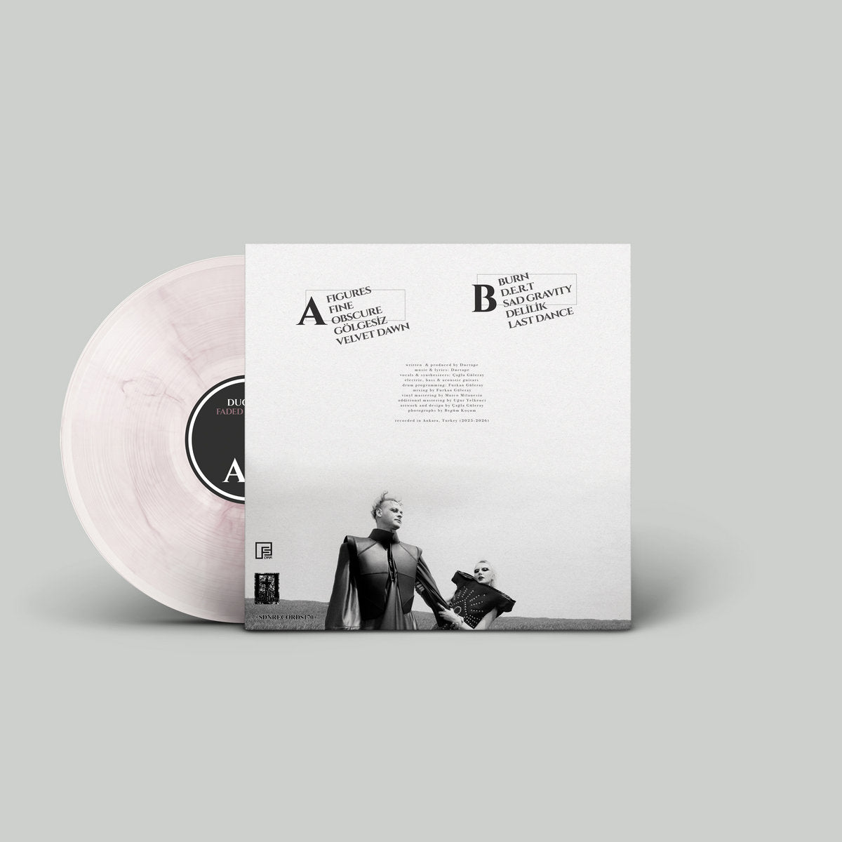 Ductape - Faded Flowers / Limited White Transparent with Mauve Dots Edition