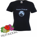 toxic N blue - Girlie Shirt "Logo", black, size S